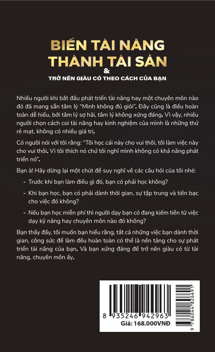 Biến Tài Năng Thành Tài Sản & Giàu Có Theo Cách Của Bạn 3 