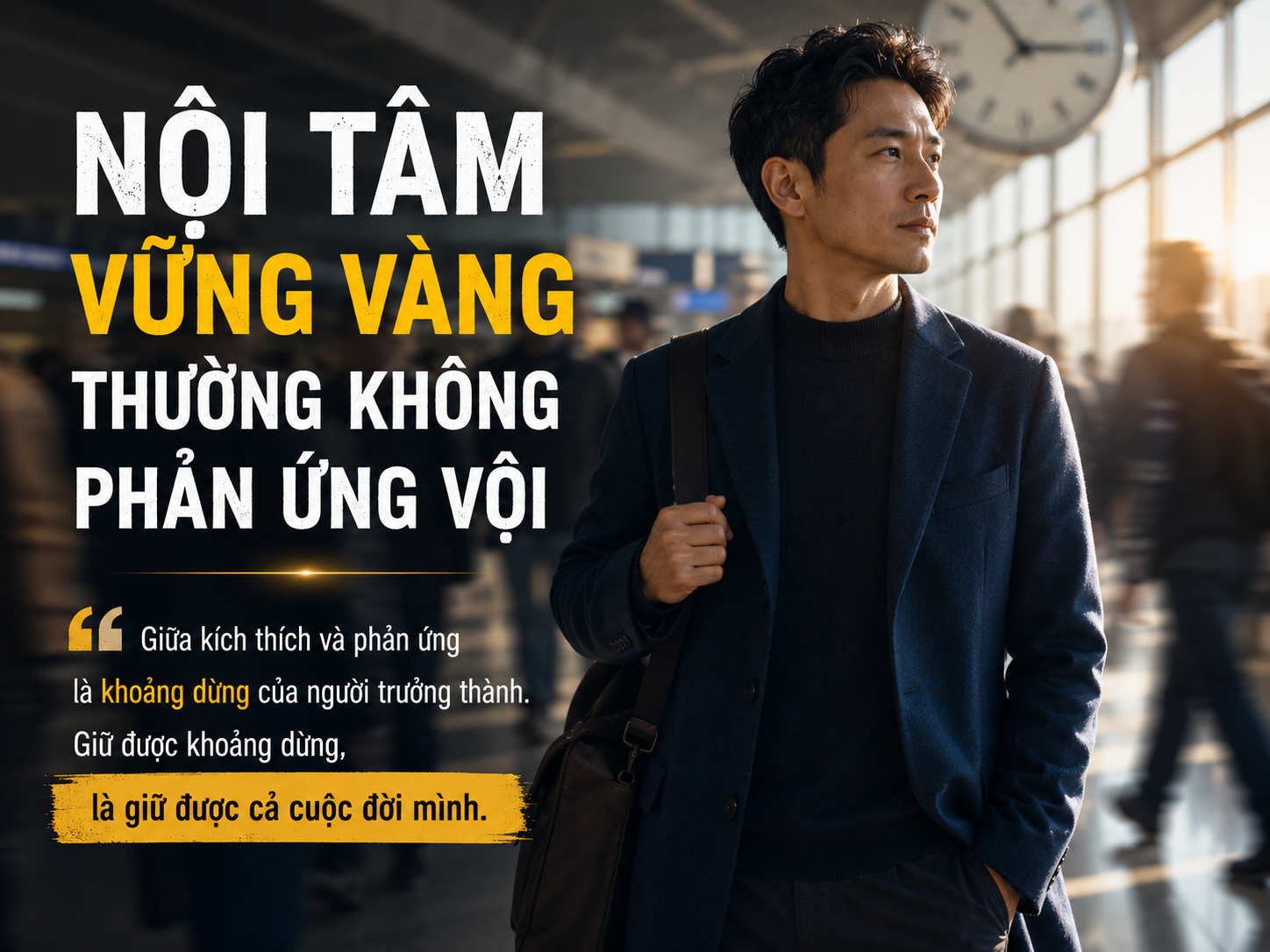 Một người có nội tâm vững vàng thường không phản ứng vội
