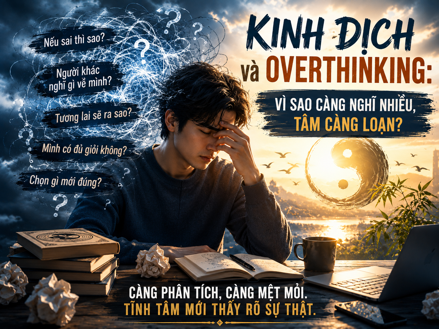 Kinh Dịch và overthinking: Vì sao càng nghĩ nhiều, tâm càng loạn?