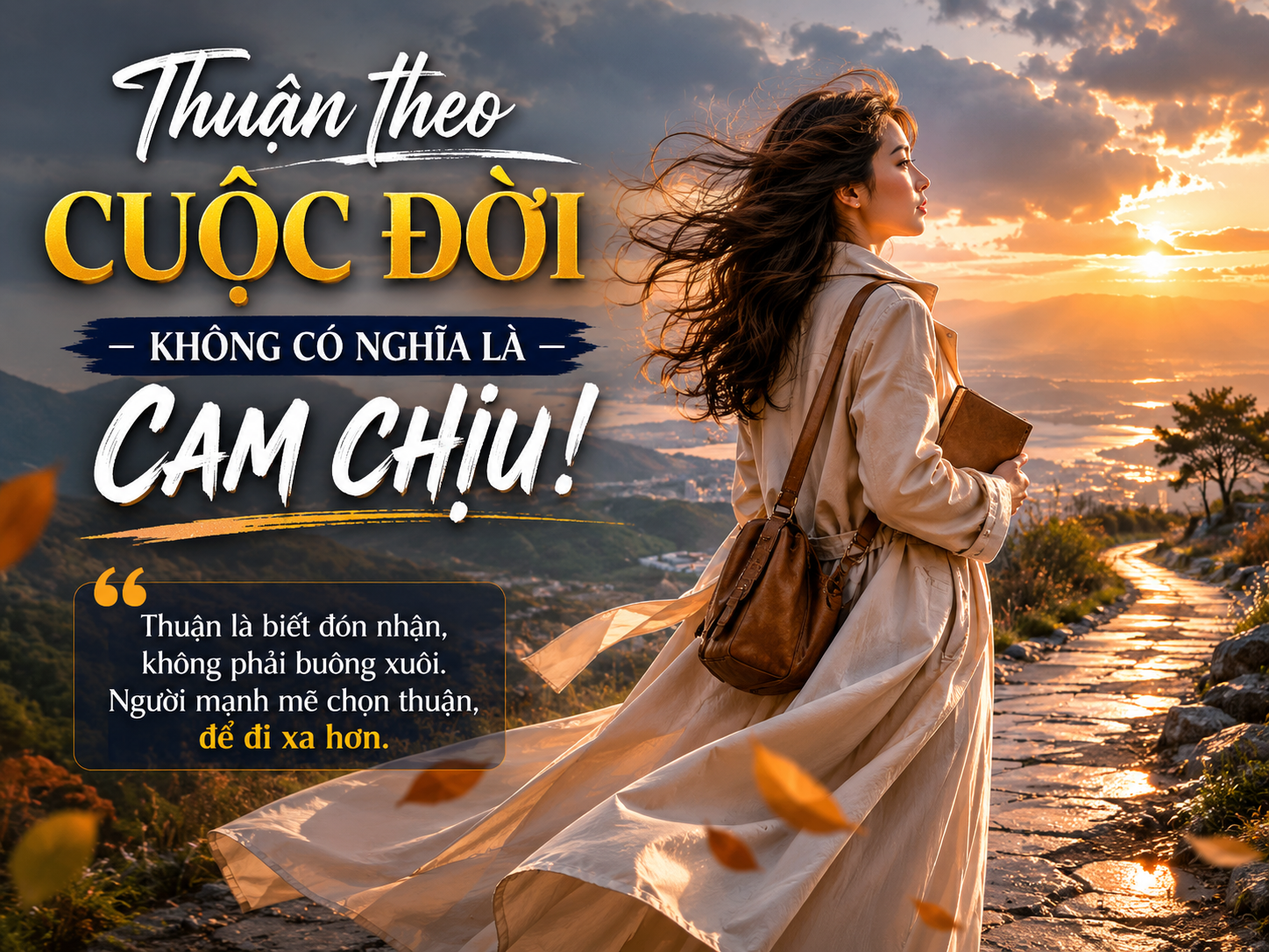 Thuận theo cuộc đời không có nghĩa là cam chịu